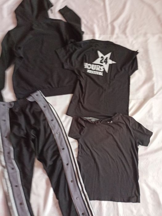 Zestaw spodnie ocieplane adidas+bluza+2x t-shirt