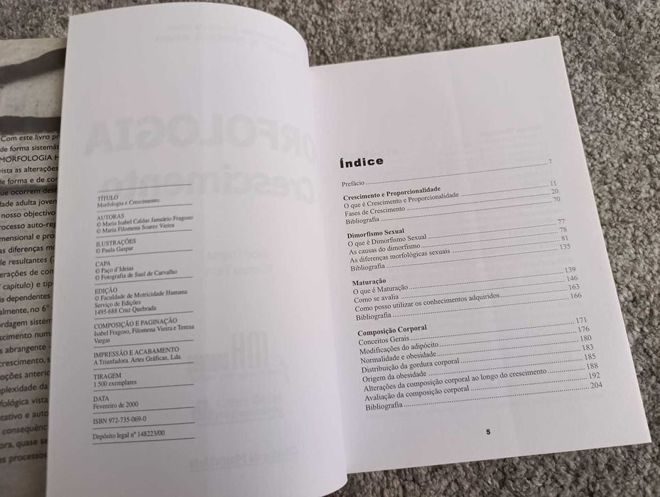 Morfologia e Crescimento (portes incluídos)