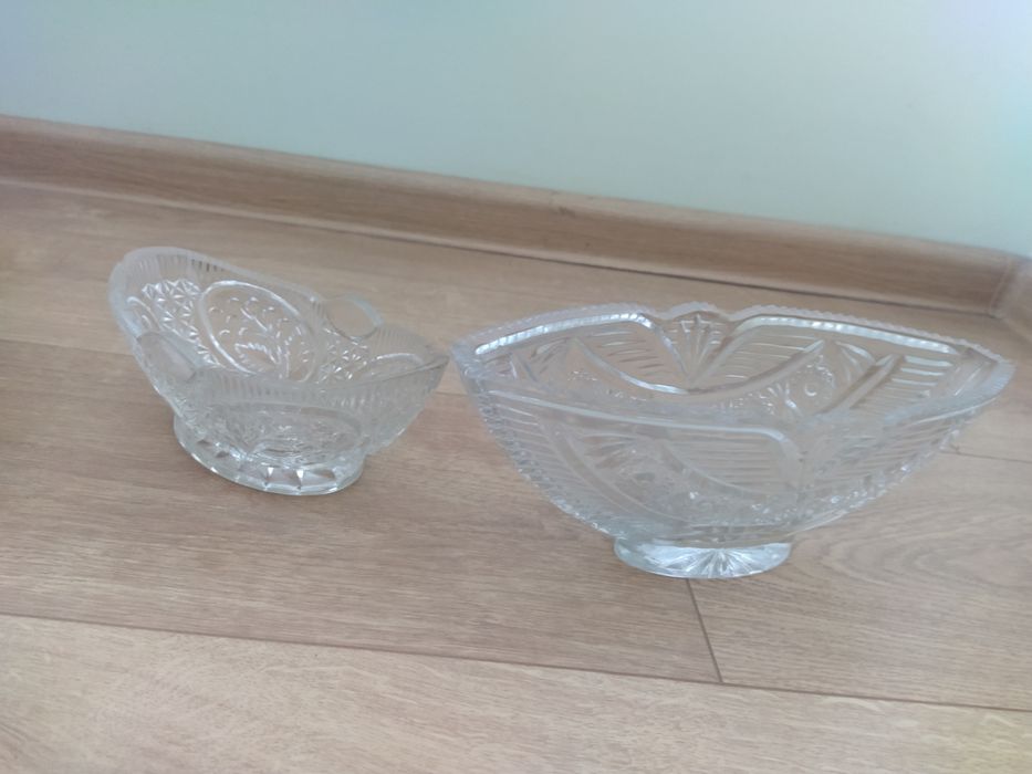 хрусталь Кришталева піала салатниця пара комплект