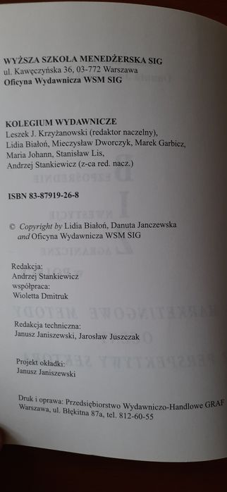 Bezpośrednie inwestycje zagraniczne w Polsce-marketingowe metody oceny