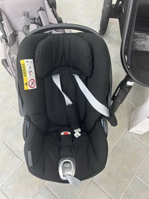 Carro com ovo cybex plati cloud Q plus