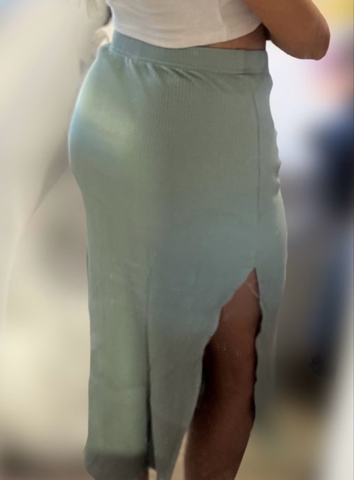 Conjunto duas saias rosa e verde