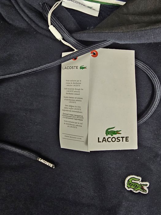 Bluza męska kaptur Lacoste maly znaczek  logowane premium