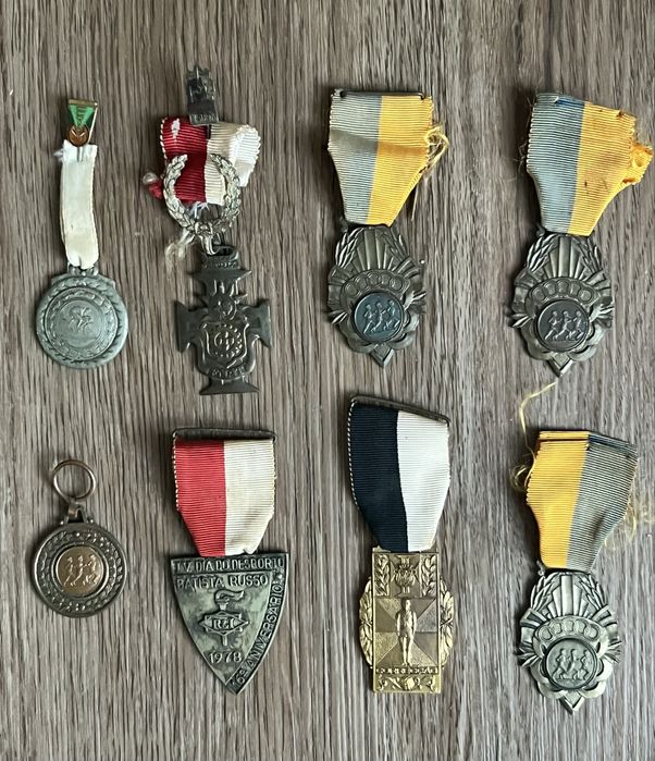 Coleção 7 medalhas bronze + 1 prata