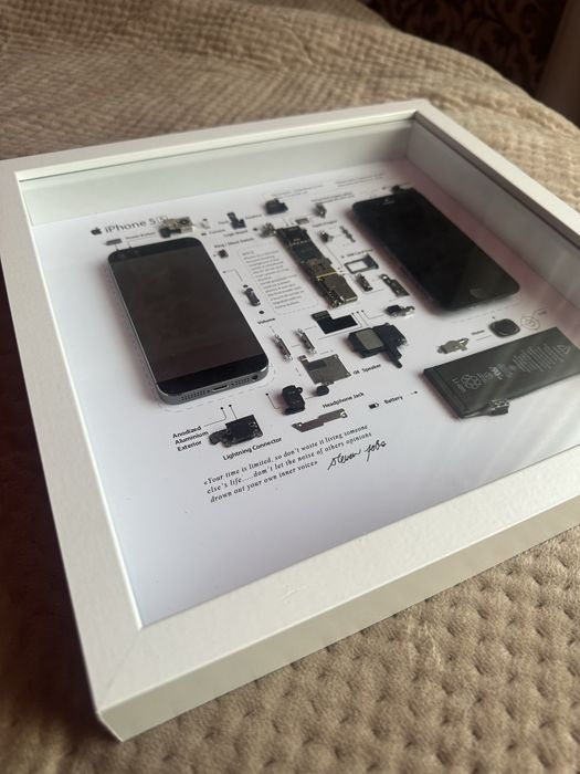 Декоративна рамка з розібраним iPhone 5s / картина для інтер’єру