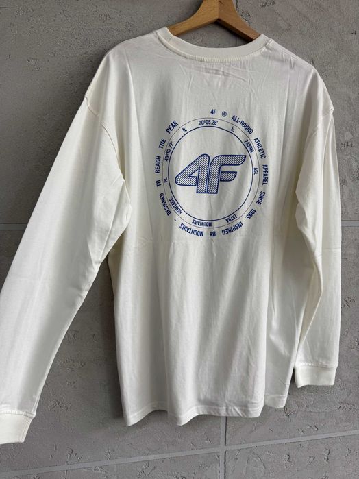 Bluzka 4F Apres Ski Sportstyle Damska Biała Longsleeve Sportowa Casual Loose Fit Rozmiar M
