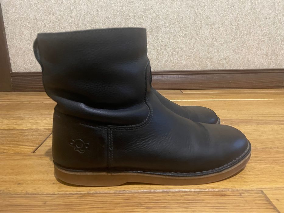 Женские ботинки угги Ecco из натурального нубука