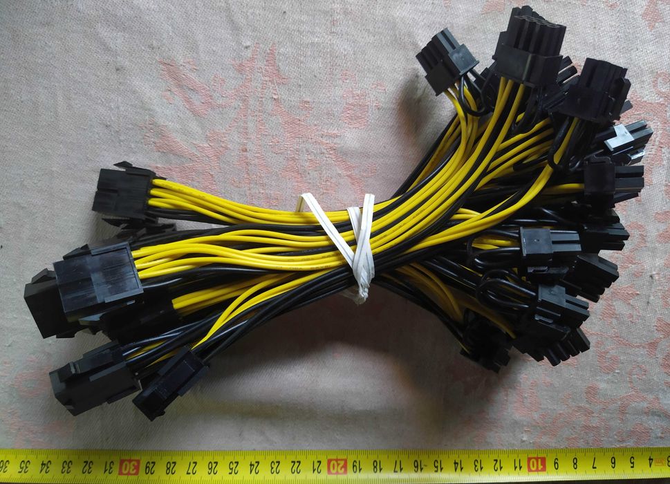 50/70 см модульний кабель живлення відеокарт 6 pin на 6+2 (8) якісний