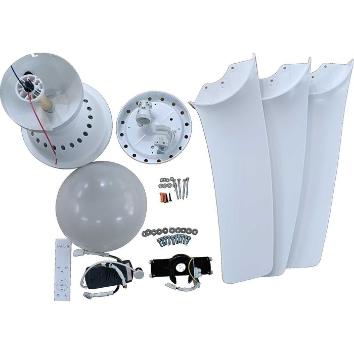 Ventoínha de teto LED 3 lâminas Inspire Aruba 112 cm E27