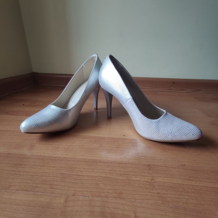 Srebrne szpilki Jenny Fairy, stan idealny