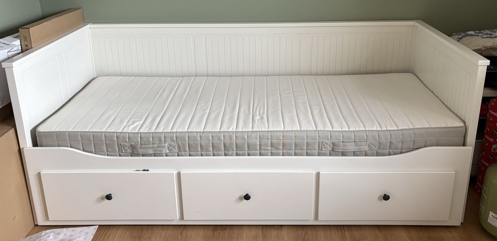 Łóżko HEMNES IKEA 80-160x200 + materace