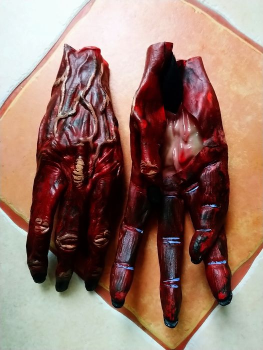 Карнавальні силіконові рукавиці Смерть безрозмірні