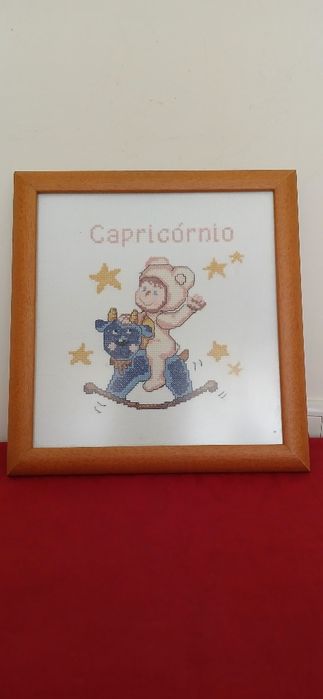 Quadro bordado a ponto cruz
