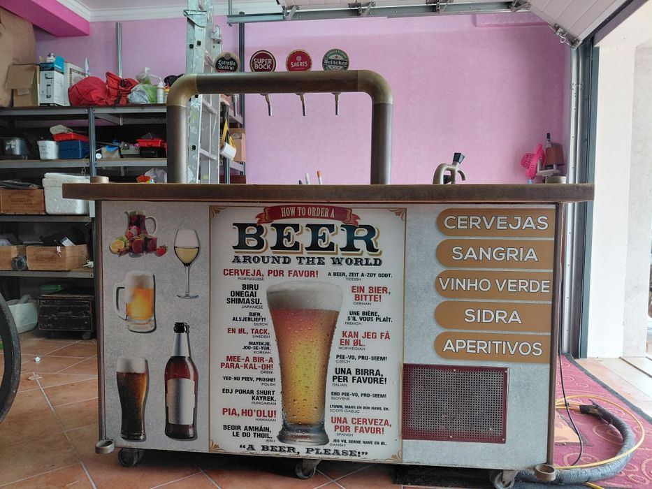 Balcão tiradora cerveja em latão
