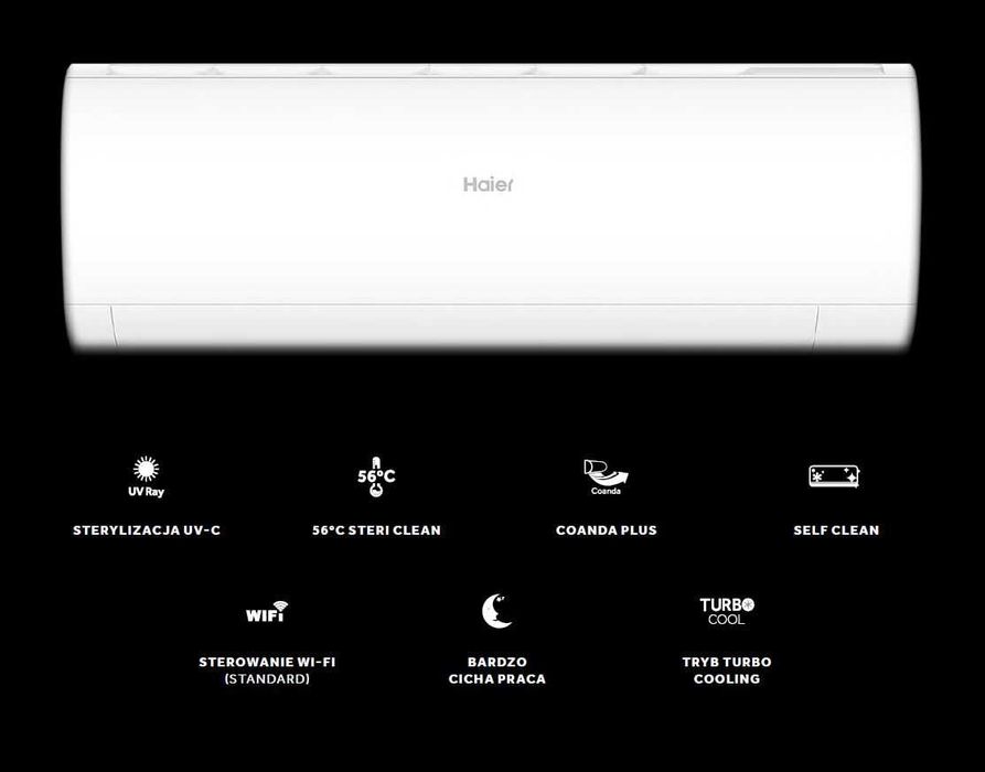 Klimatyzacja HAIER Pearl Plus 3,5kW, 5 lat gwarancji, Wifi