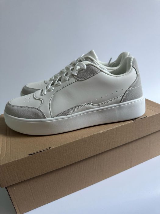 Nowe sneakersy męskie PD białe szare 42