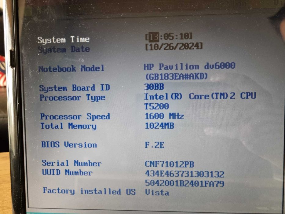 Laptop HP Pavilion dv6000