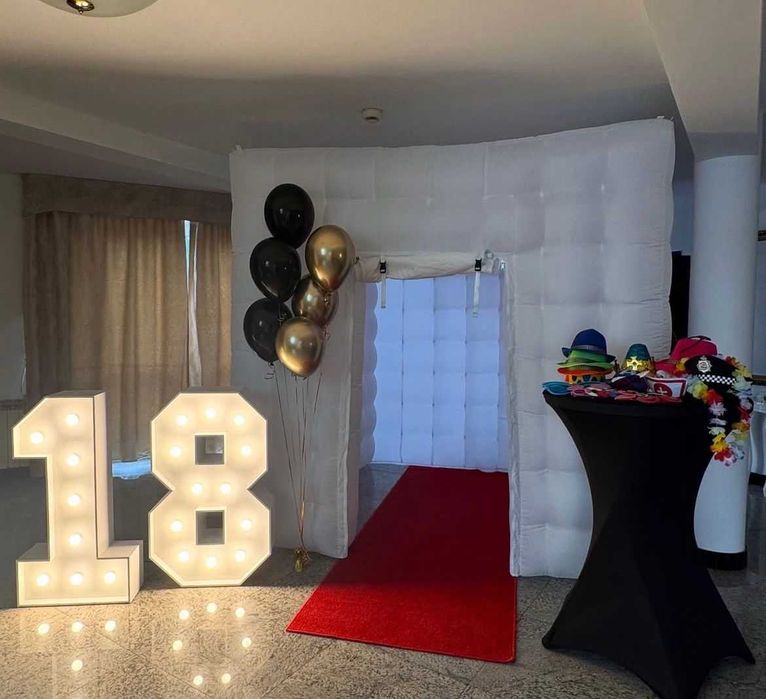 Fotolustro Fotobudka 360 Klasyczna Photobox Ciężki Dym Fontanny Iskier