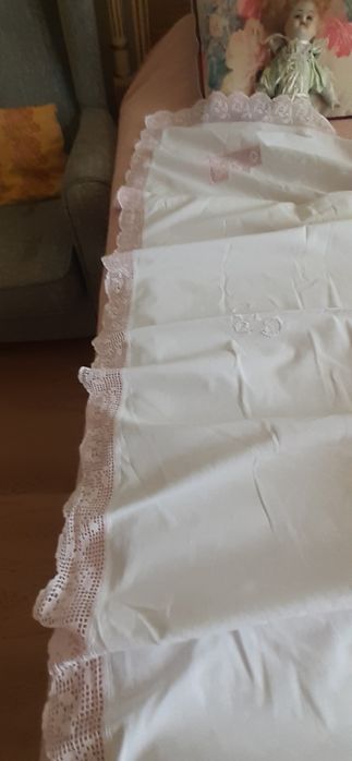 Belo lençol Rendas Manuais
