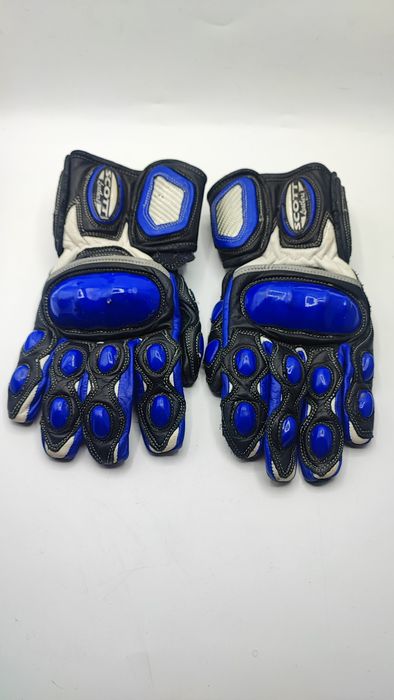 Мотоперчатки мотокросс мотозахист моторукавиці кожа,moto синие, черные