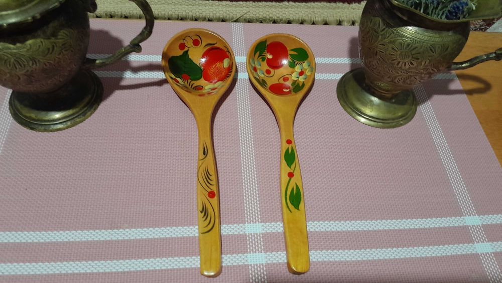 Красивые деревянные ложки. Ретро. Новые. Цена одной ложки
