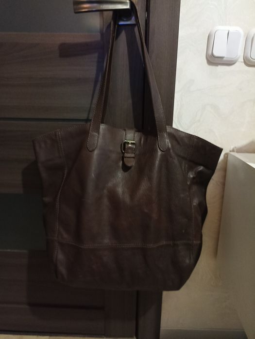 Сумка- шопер шкіряна