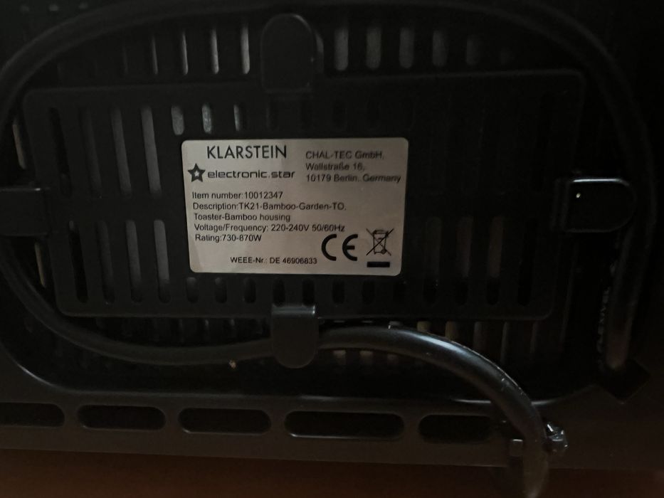 Тостер Klastein bamboo