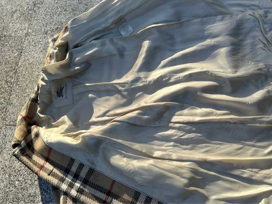 Burberry płaszcz beżowy 100% wełna