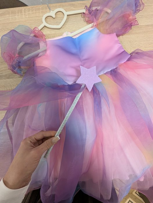 Готовий святковий образ феї , кольорова сукня, плаття