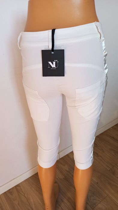 Sg Nowe Bermudy damskie 34 , 36 , XS , S białe szorty 34 , 36  , XS ,