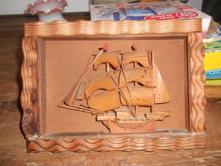 Quadros antigos originais sobre tela e quadros navios artesanais