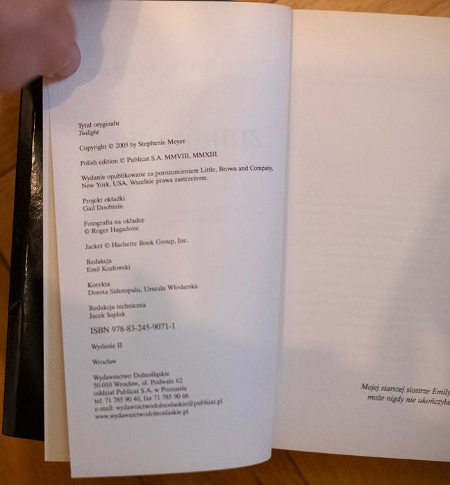ZMIERZCH Stephenie Meyer Twilight Saga Dolnośląskie Wyd. Używana