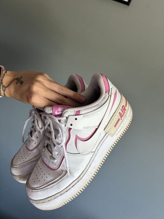 Buty nike bialo rozowe