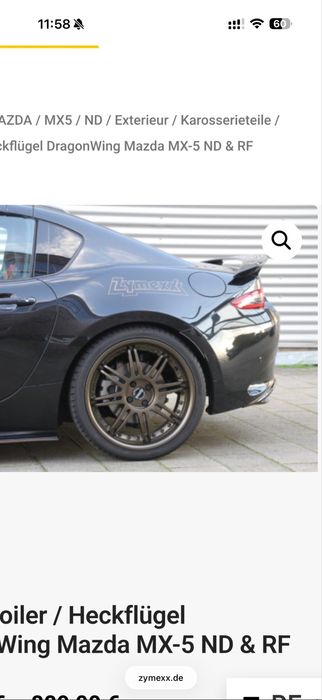 Продам спойлер / антикрыло mazda mx5 nd