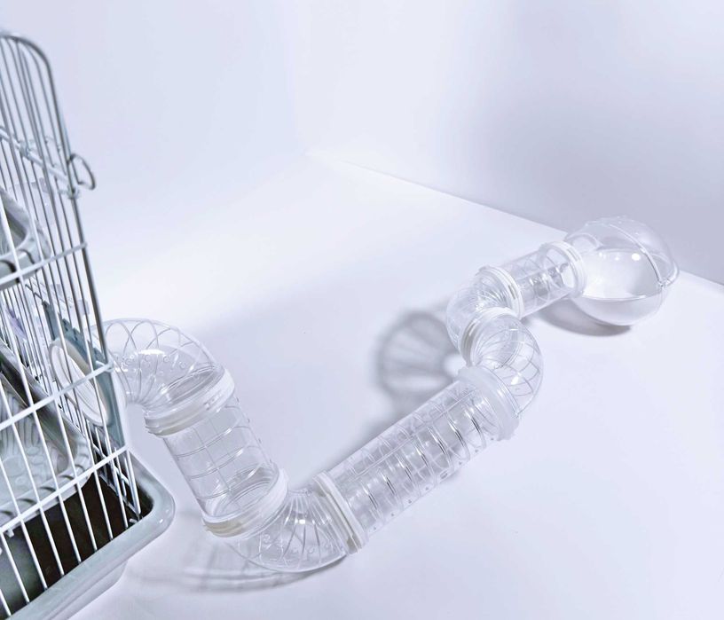 Комплект туннелей для клетки для хомяков, с купалкой, 8 секций, Д/6см