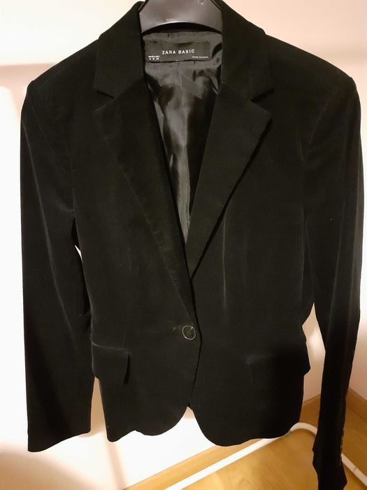 Casaco preto bombazine Zara M