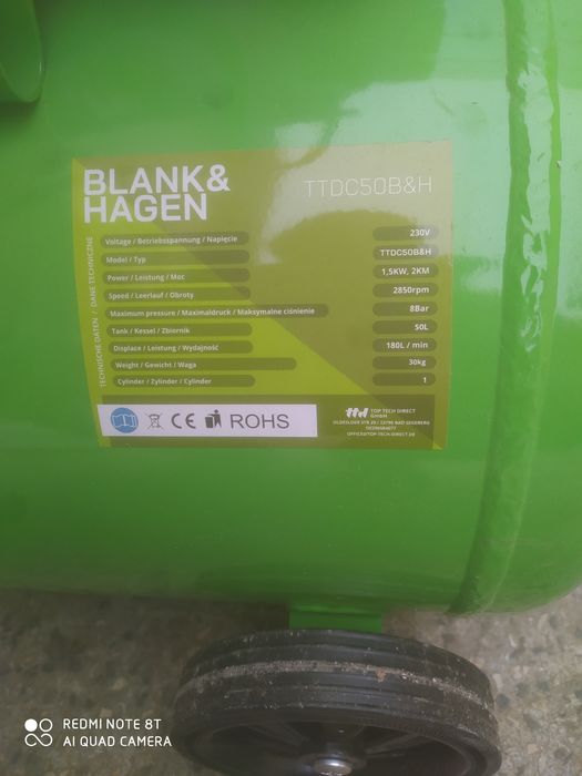 Sprężarka blank & hagen 50l