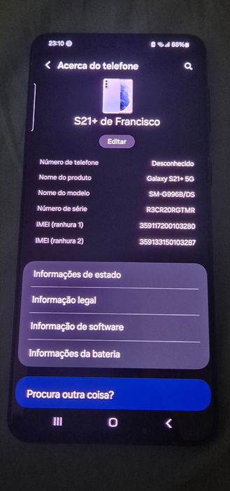 Samsung Galaxy S21+ 5G 256GB Dual SIM – Funcional