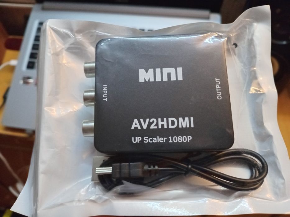 Конвертер AV (RCA) в HDMI (AV to HDMI), 1080p, Sony PS (Mini AV2HDMI)