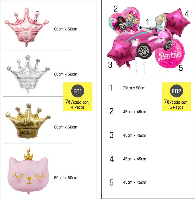 Balões de decoração de festas temáticas para crianças e adultos