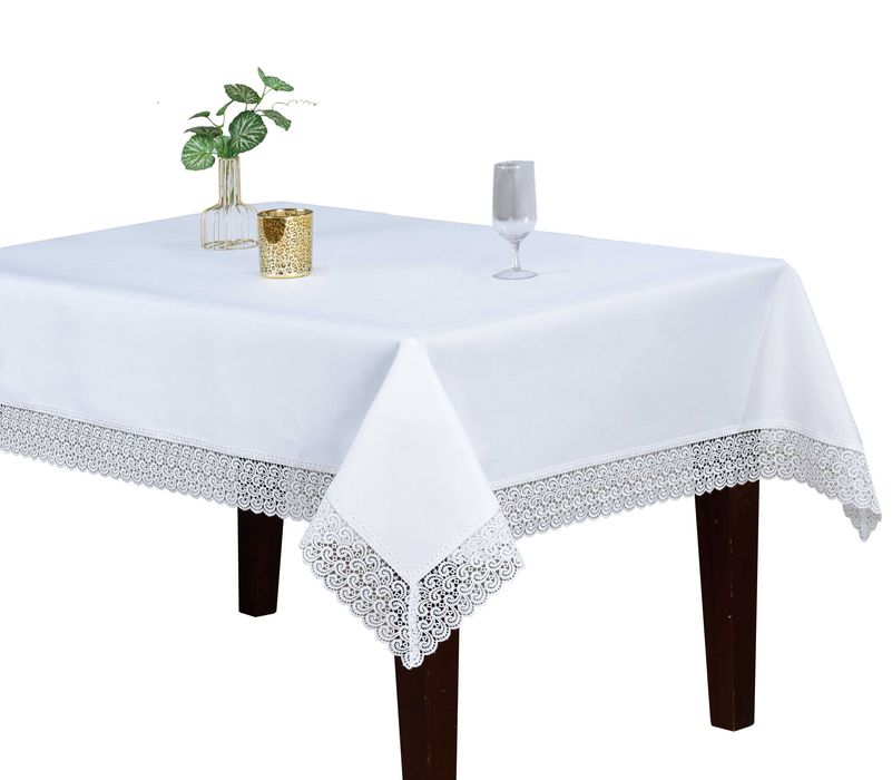 Biały obrus gipiurowy 120x200