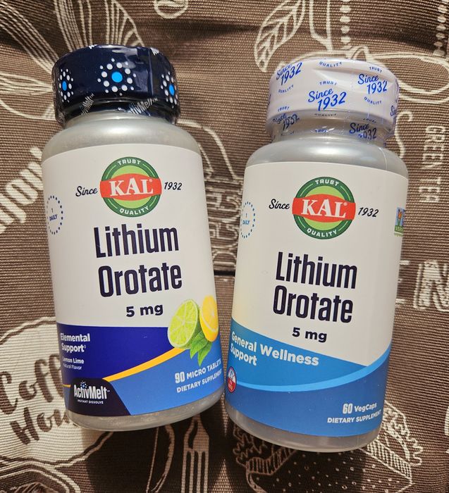 Kal літій оротат lithium rotate литий 5 мг лимон 60 90 таб