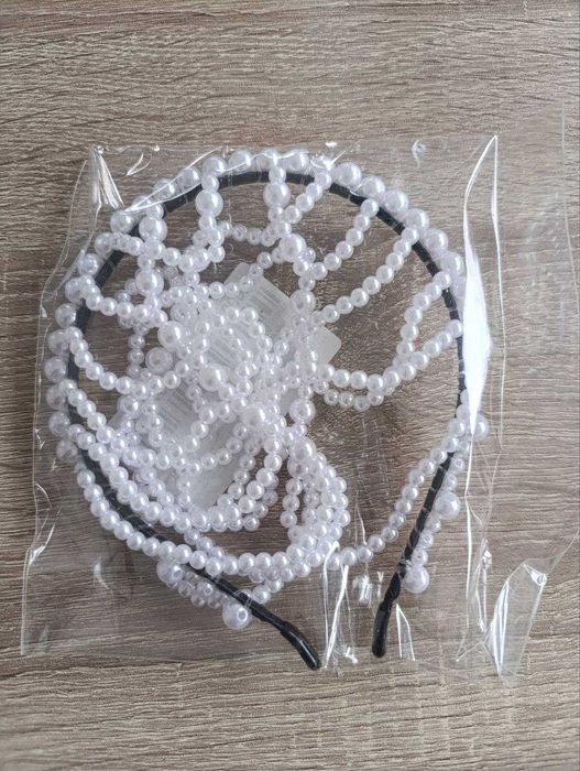 Обруч обідок із штучними перлинами