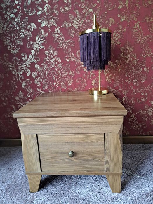 Szafka nocna Bergen 50 cm z szufladą modrzew sibiu złoty