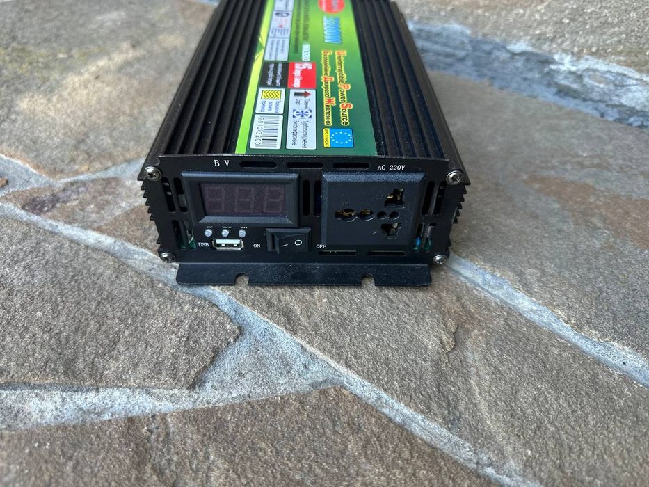Лучший Инвертор 3200W‼️с зарядкой Преобразователь 12-220Вт Аккумулятор