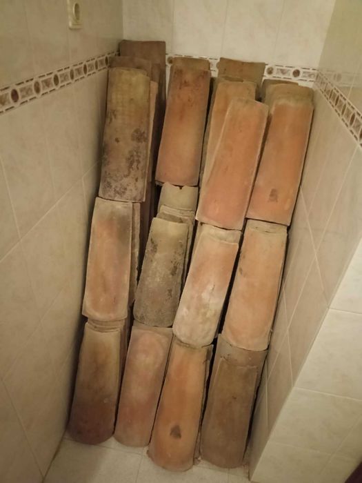 220 Telhas de barro canudo antigas tradicionais