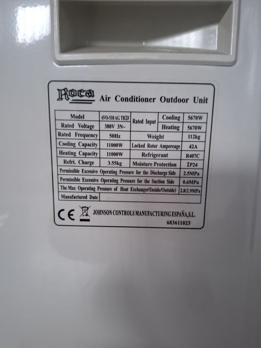 Ar condicionado Roca modelo AVO-510 AG