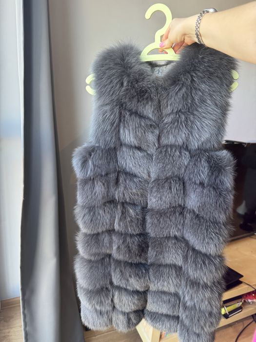 Naturalna kamizelka z lisa polarnego