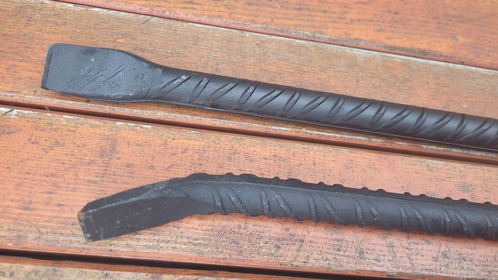 Mocny łom budowlany 1500 mm Brecha Żebrowany Prosty dwustronny Breszka