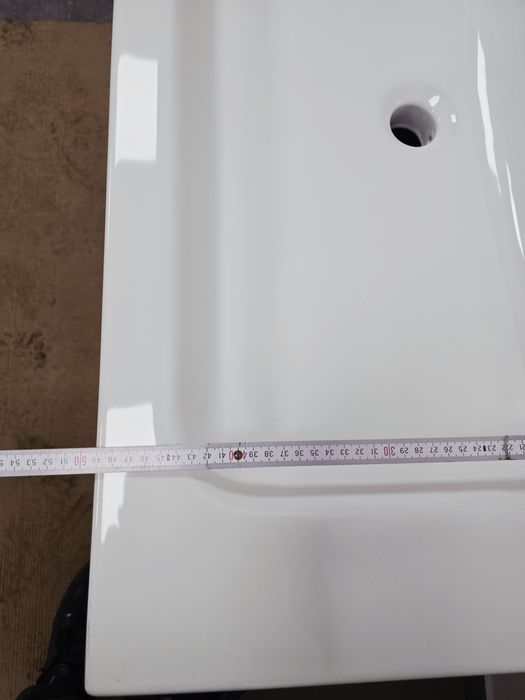 Umywalka wraz z szafka szara połysk 92cm / 49cm